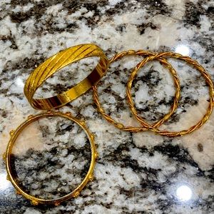 Gold plated fun costume bangles